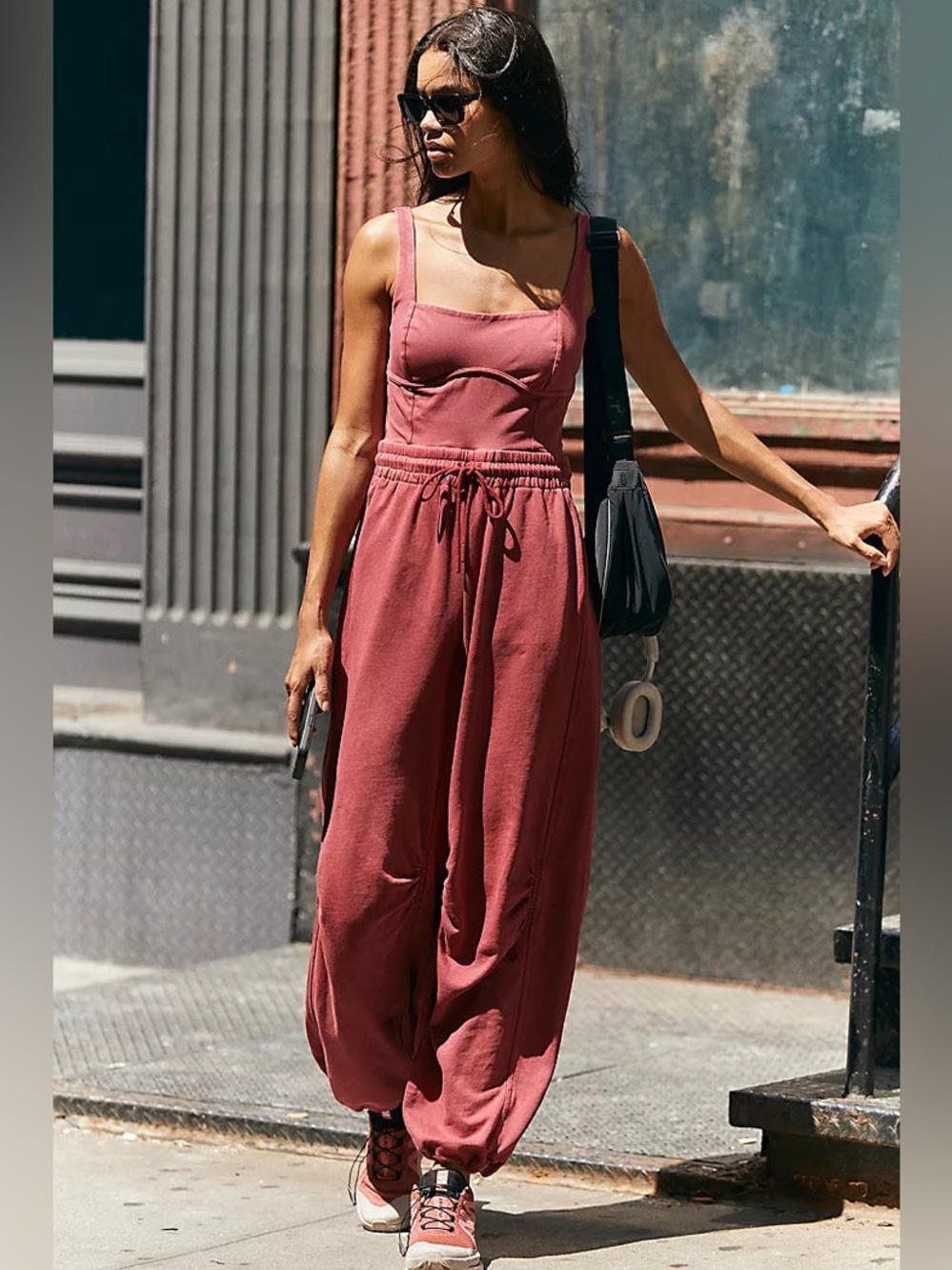 Free People Inbound Onesie Crimson